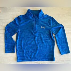 Under Armour Blue Boys Size 6 1/4 zip long sleeve